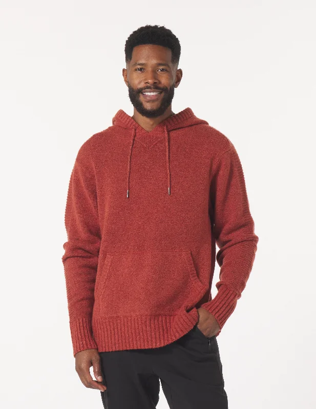 Knit Up Unisex Hoodie: Brick Red