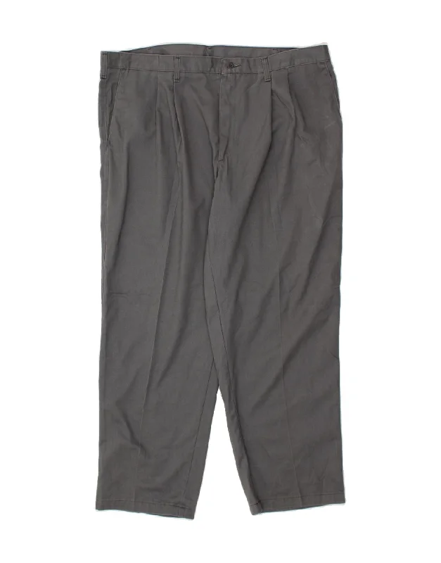 LEE Mens Pegged Chino Trousers W42 L30  Grey Cotton