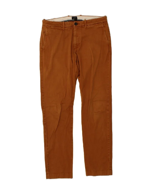 J. CREW Mens Slim Chino Trousers W33 L32 Brown