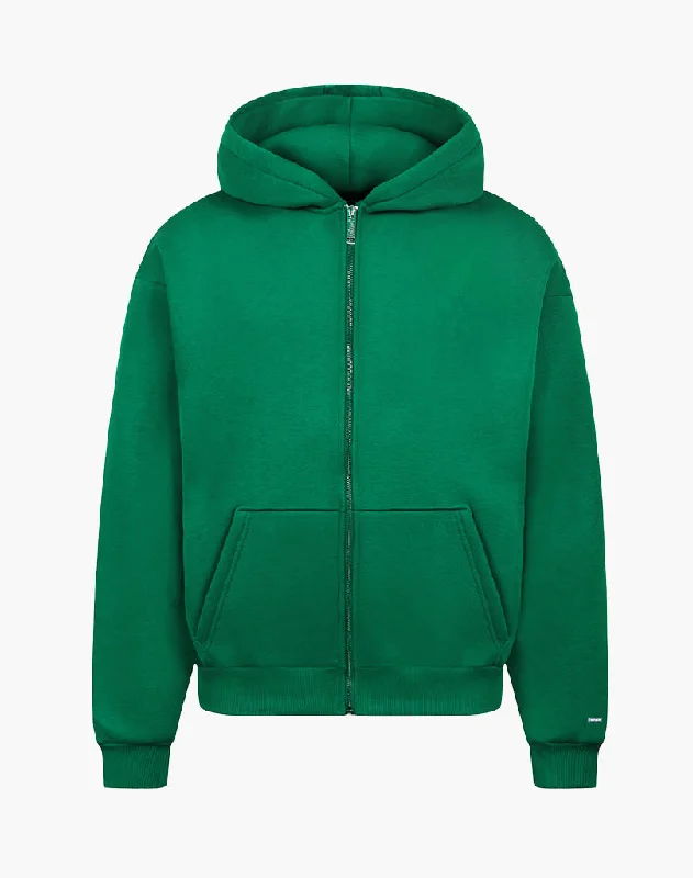 BASIC ZIP-HOODIE (WOOD GREEN)