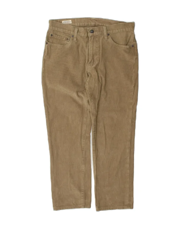 LEVI'S Mens 511 Slim Corduroy Trousers W32 L26 Beige