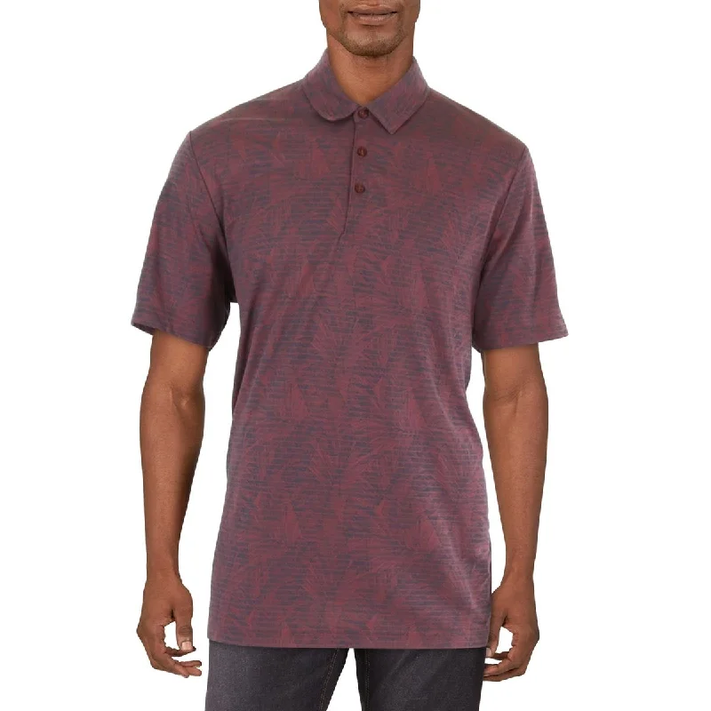 Travis Mathew Mens Collared Printed Polo