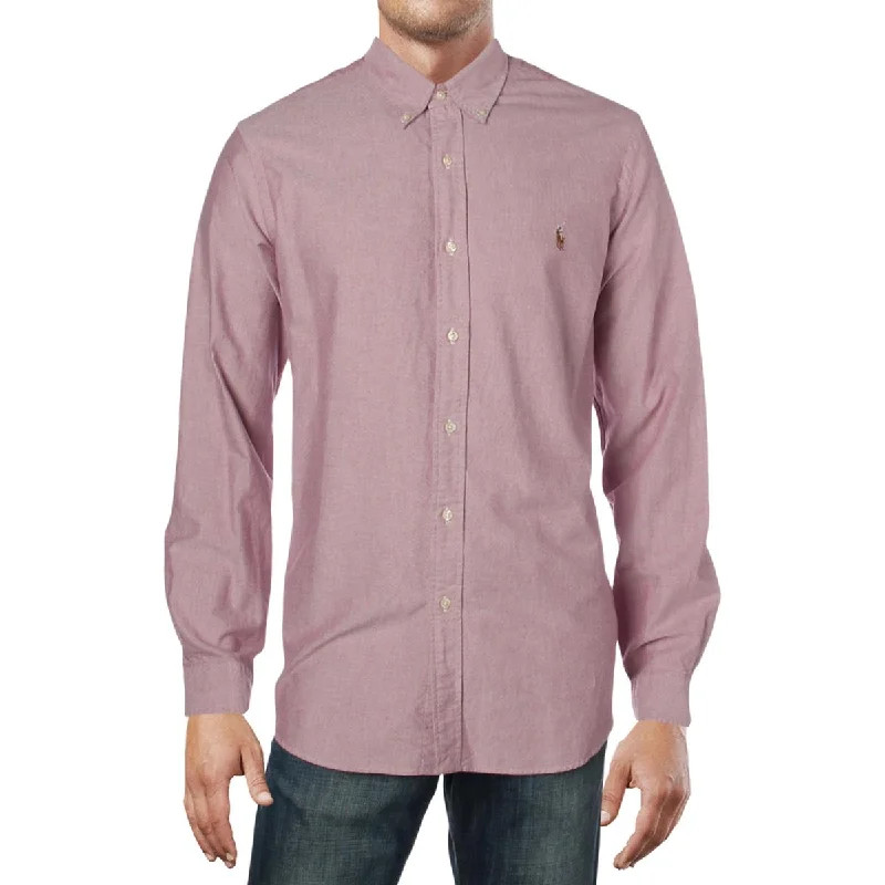 Polo Ralph Lauren Mens Embroidered Long Sleeves Button-Down Shirt