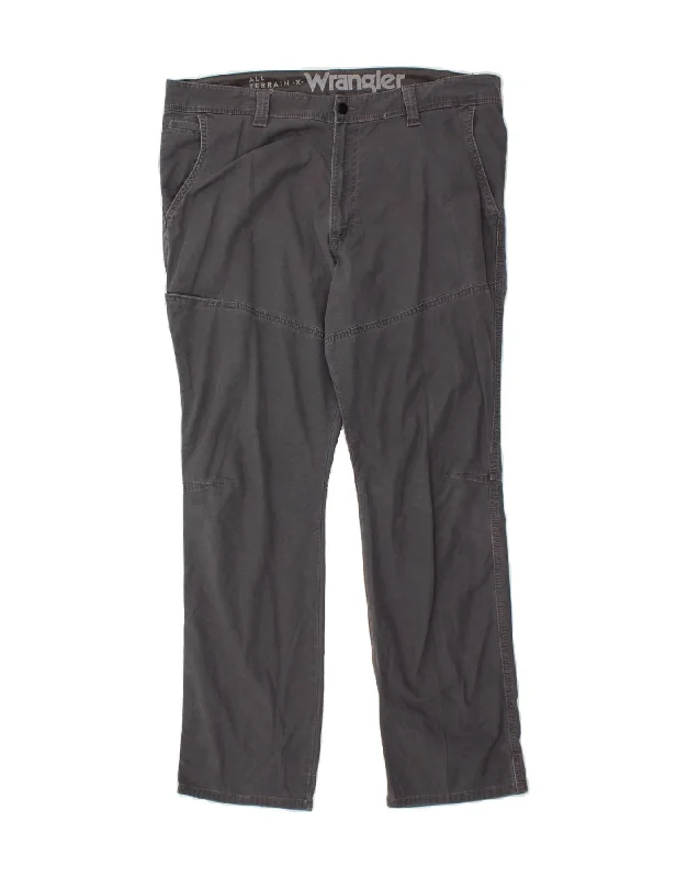 WRANGLER Mens Straight Cargo Trousers W38 L31 Grey