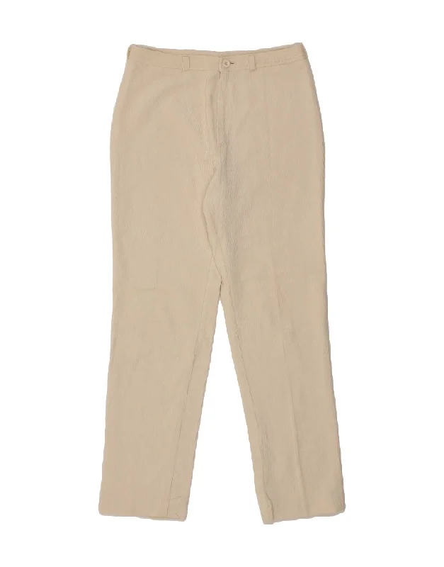 VINTAGE Mens Straight Corduroy Trousers W30 L30 Beige