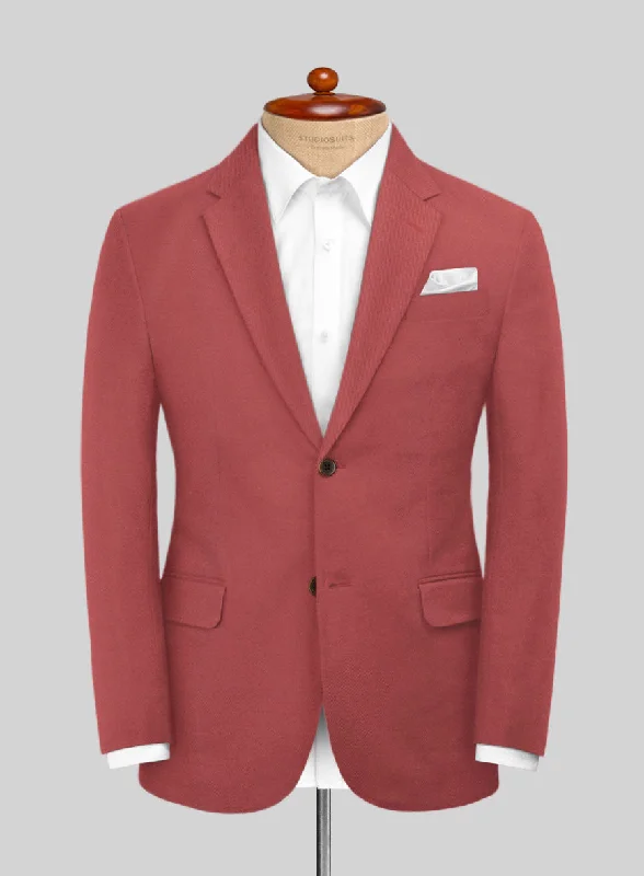 Italian Gimson Red Cotton Stretch Jacket