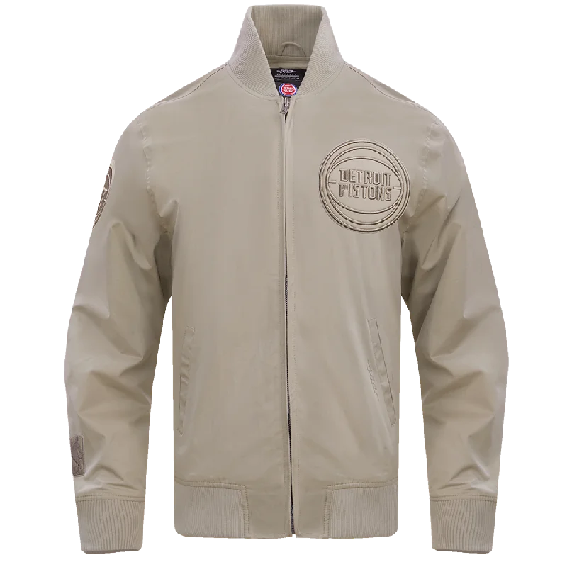 NBA DETROIT PISTONS NEUTRAL TWILL JACKET (TAUPE)