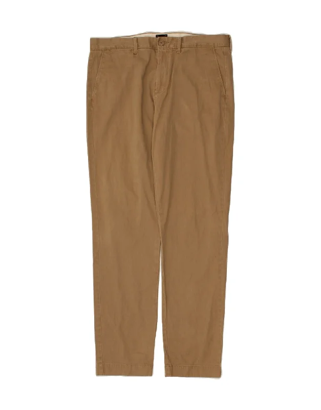 J. CREW Mens 770 Straight Chino Trousers W33 L32 Beige Cotton