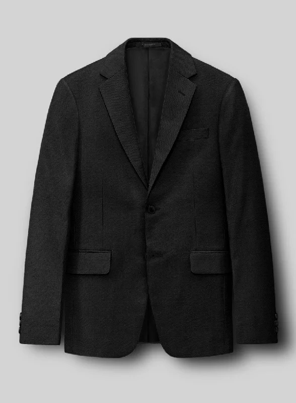 Napolean Stretch Black Wool Jacket