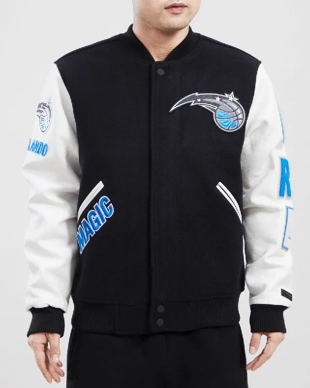 NBA ORLANDO MAGIC CLASSIC WOOL MEN'S VARSITY JACKET (BLACK/WHITE)