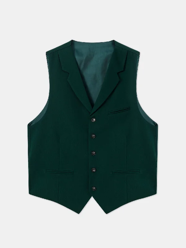 Green Single Breasted Vest