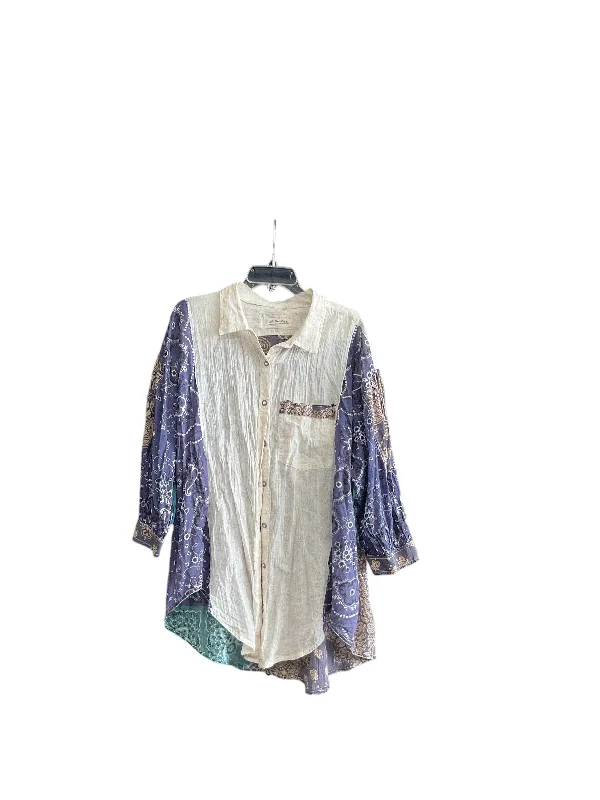 Soft Fabrics Top Long Sleeve By We The Free In Blue, Size: M