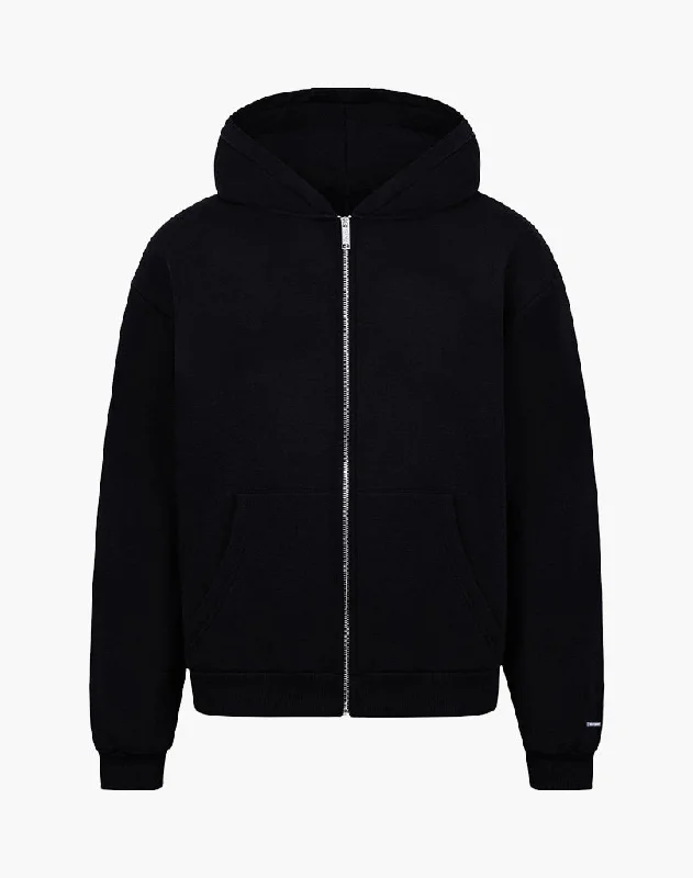 BASIC ZIP-HOODIE (BLACK)