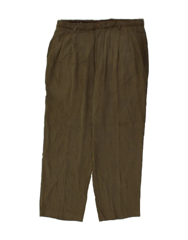 TOMMY BAHAMA Mens Pegged Chino Trousers W38 L28 Khaki Silk