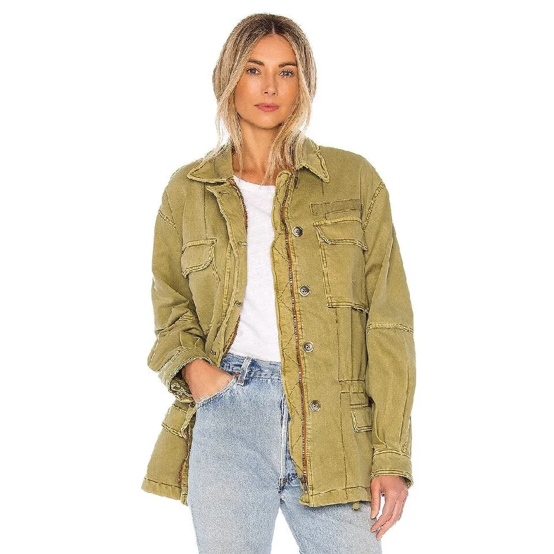 Free People Women's Seize The Day Jacket Green Size Medium