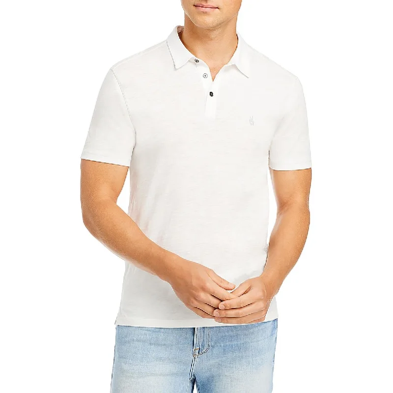 John Varvatos Mens Slub Collared Polo