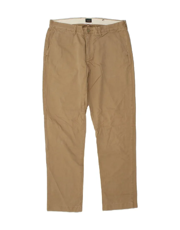 J. CREW Mens Broken In Slim Chino Trousers W35 L33 Brown