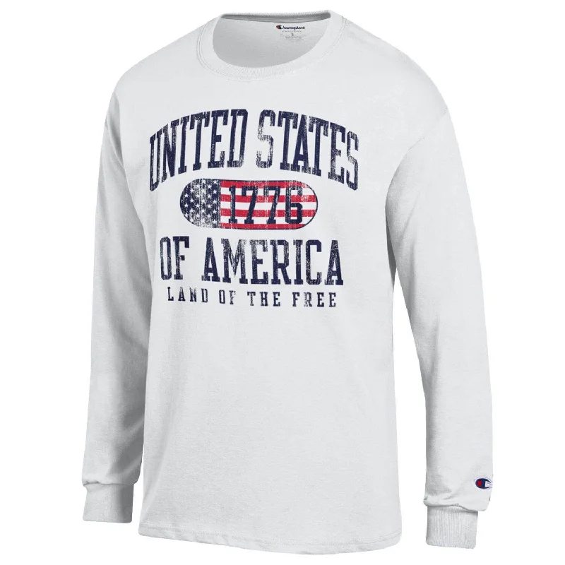 Men's Champion Land of the Free 1776 Long Sleeve T-Shirt