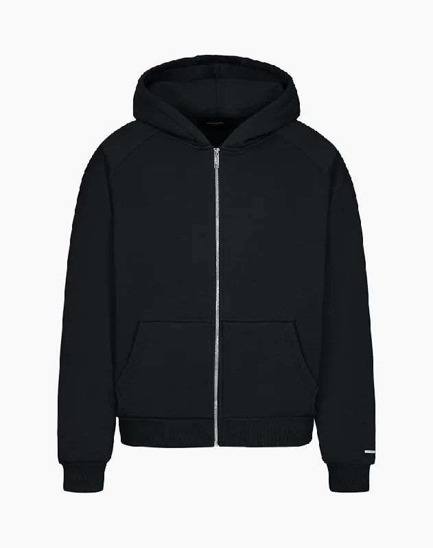 RAGLAN ZIP-HOODIE (BLACK)