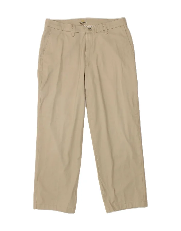 LEE Mens Total Freedom Relaxed Fit Chino Trousers W32 L27 Beige Cotton