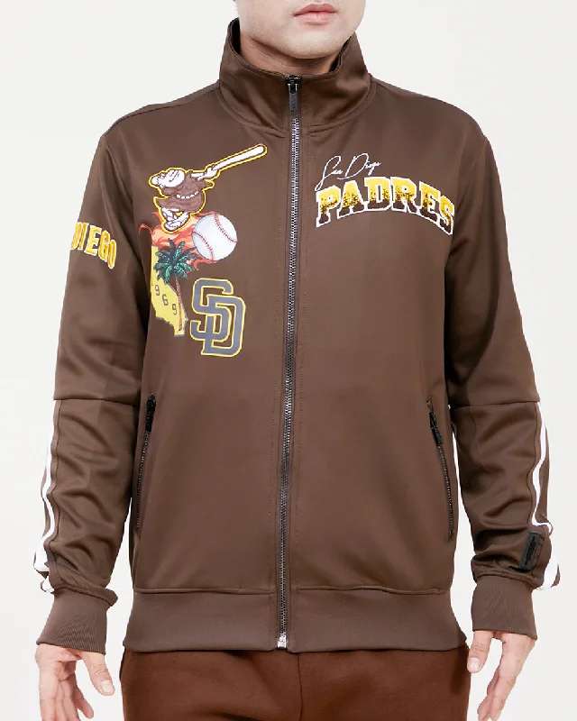 MLB SAN DIEGO PADRES HOMETOWN MEN'S TRACK JACKET (BROWN)