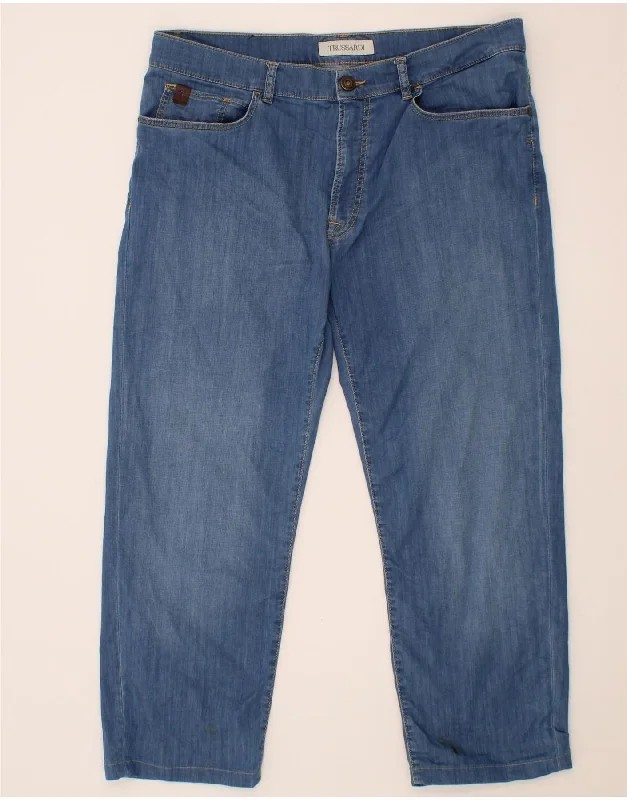 TRUSSARDI Mens Straight Jeans W38 L26  Blue Cotton