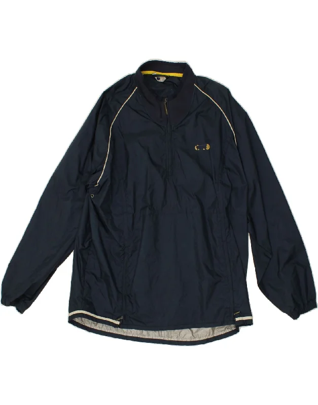 FILA Mens Graphic Pullover Rain Jacket UK 40 Large Navy Blue