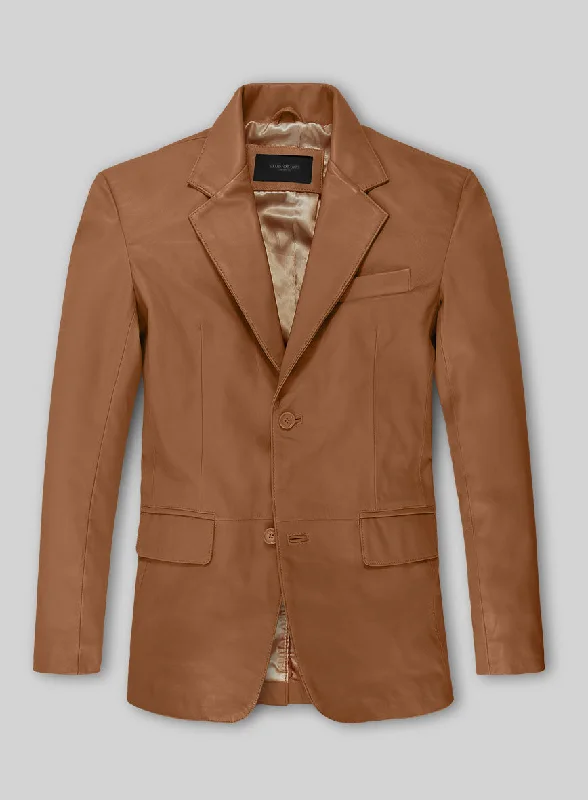 Soft Hunter Tan Leather Blazer