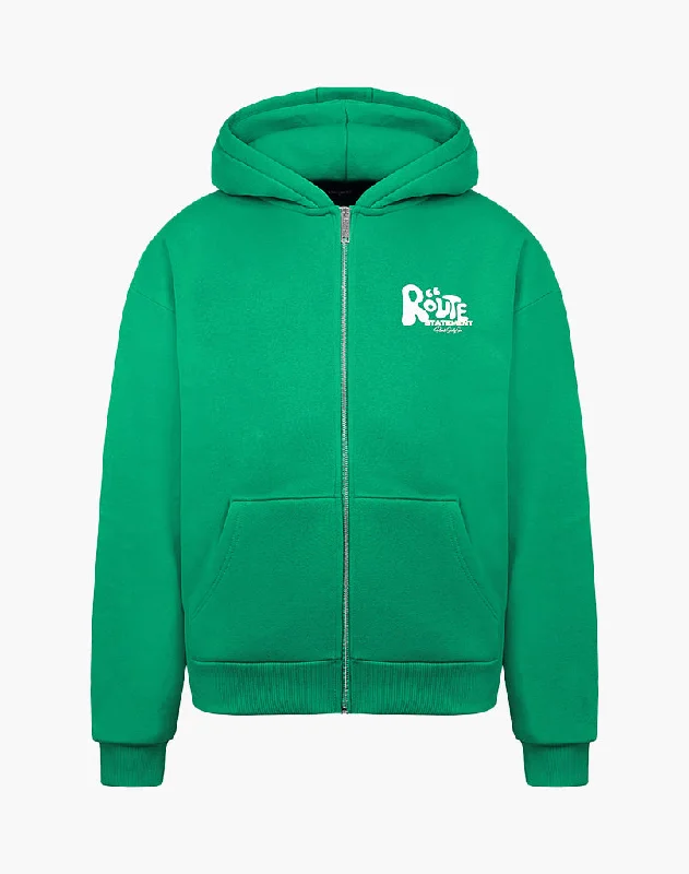 ROUTE 66 ZIP-HOODIE (WOOD GREEN)