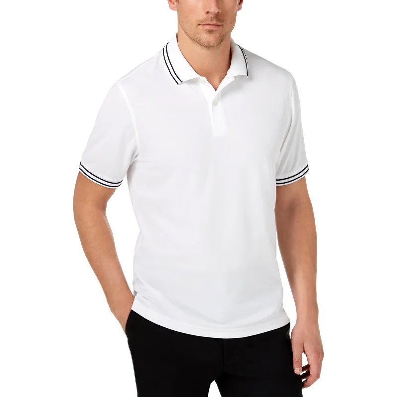 Club Room Mens Performance Short Sleeves Polo Shirt