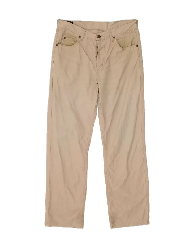 LEE Mens Straight Casual Trousers W32 L29 Beige Cotton