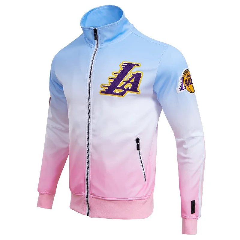 NBA LOS ANGELES LAKERS LOGO MEN'S TRACK JACKET (BLUE/WHITE/PINK)