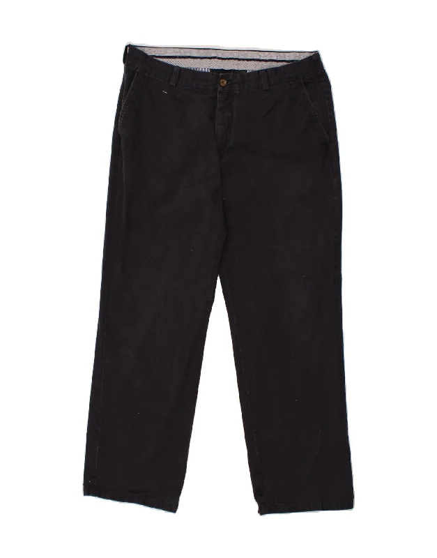 TOMMY HILFIGER Mens Straight Chino Trousers W38 L32  Black