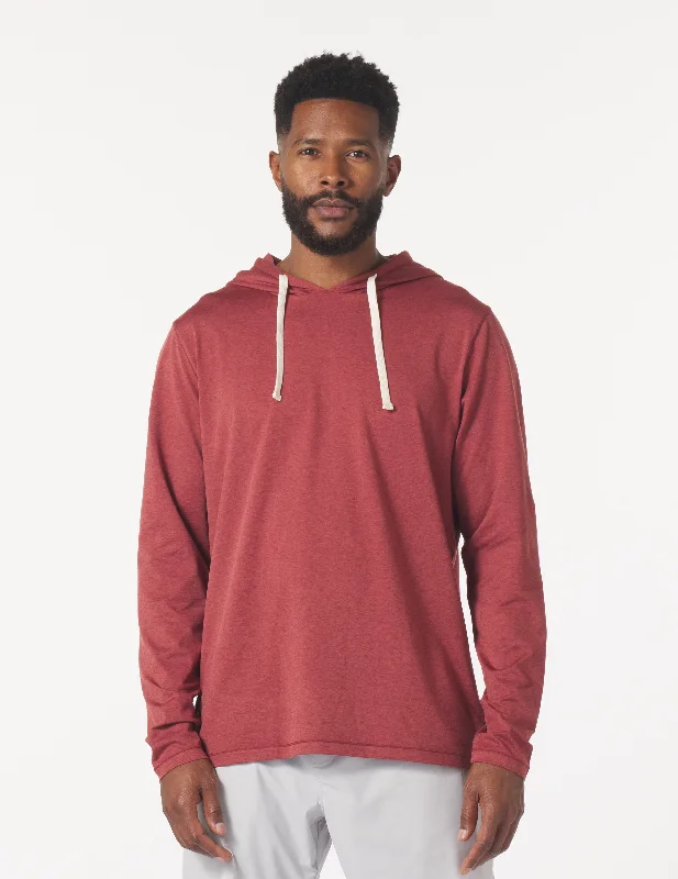 Bedford Hoodie: Brick Red Marble