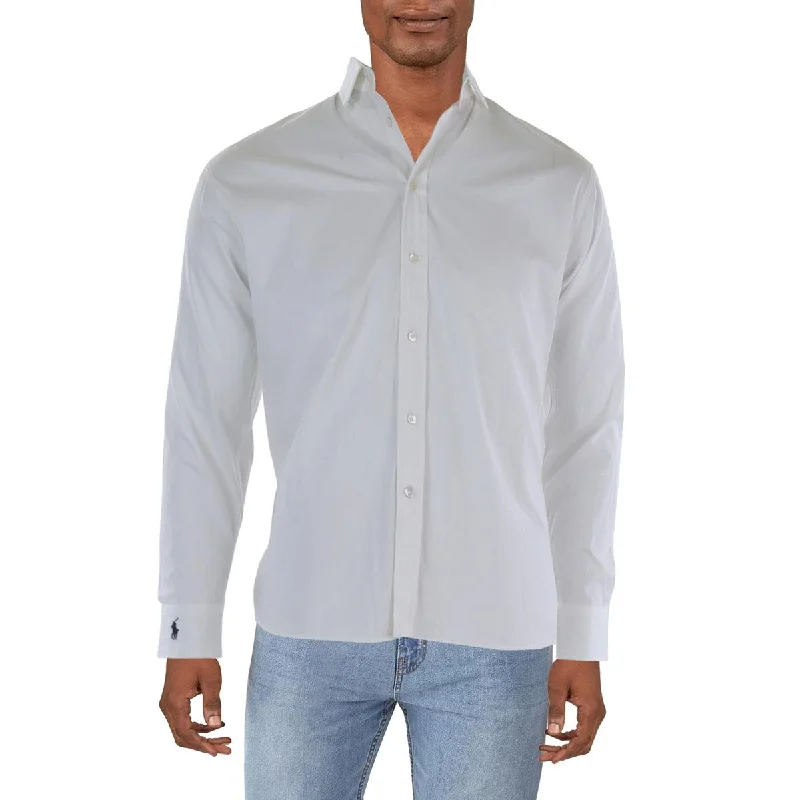 Polo Ralph Lauren Mens Poplin Relaxed Fit Button-Down Shirt