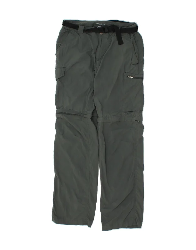 COLUMBIA Mens Omni-Shade Straight Cargo Trousers W32 L32 Grey Nylon