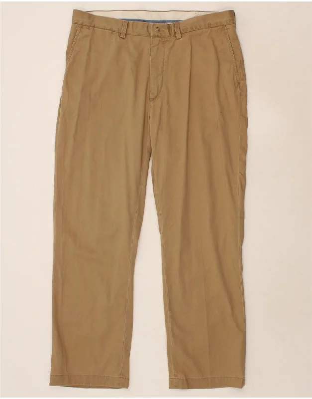 POLO RALPH LAUREN Mens Relaxed Fit Chino Trousers W36 L30 Beige Cotton