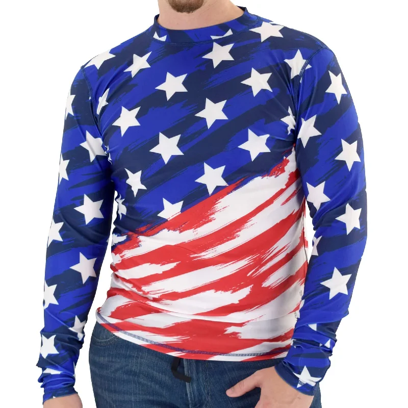 Men's USA Sublimation Long Sleeve Rash Guard