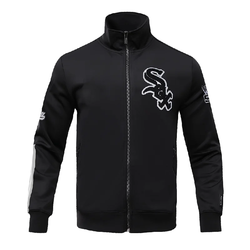 MLB CHICAGO WHITE SOX CLASSIC MEN'S TRACK JACKET (BLACK)