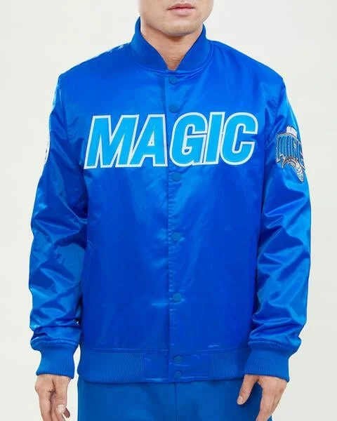 NBA ORLANDO MAGIC WORDMARK MEN'S SATIN JACKET (ROYAL BLUE)