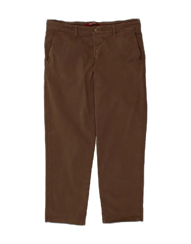 CARRERA Mens Straight Chino Trousers IT 52 XL W38 L27 Brown Cotton