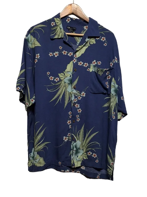 Leaf & Flower Hawaiian Shirt (Size L)