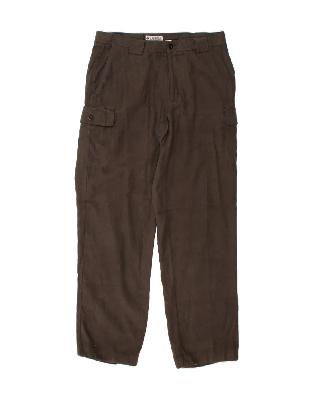 COLUMBIA Mens Straight Cargo Trousers W34 L33 Brown Polyester