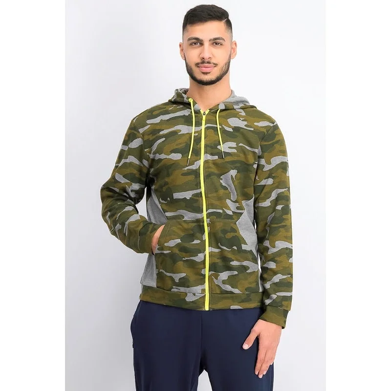 Ideology Men's Colorblocked Camo Jacket Green Size Extra Large - X-Large