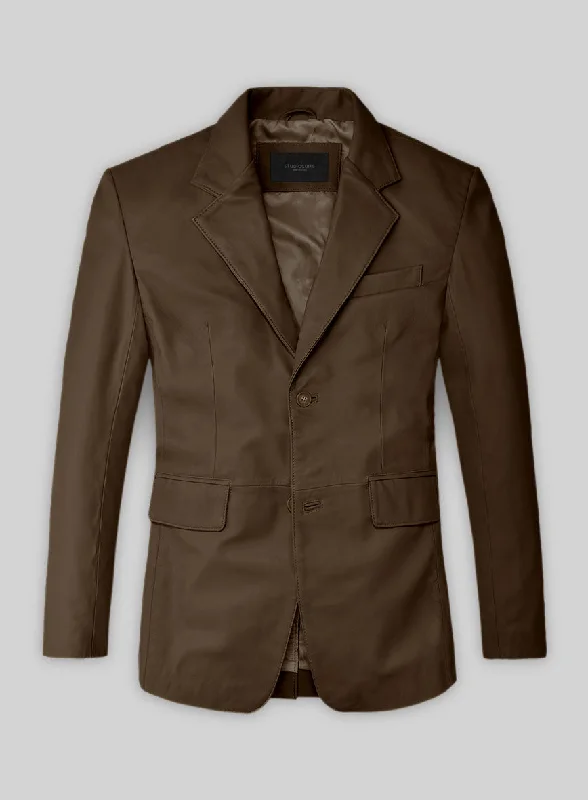 Soft Scottish Brown Leather Blazer