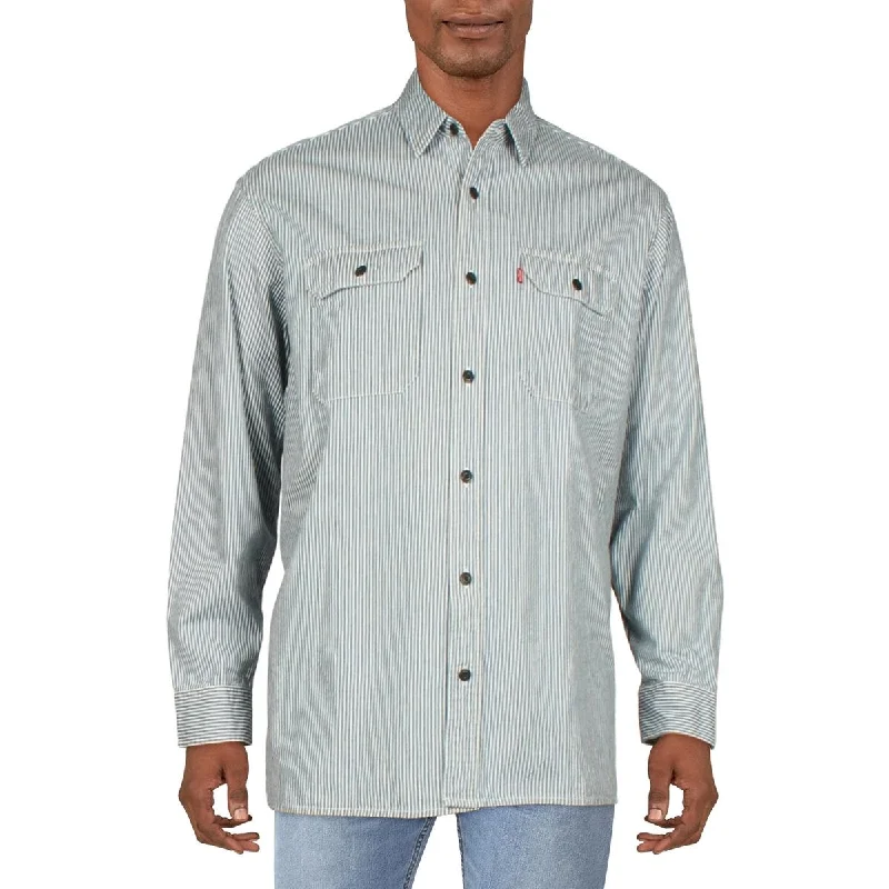 Levi's Mens Relaxed Fit Striped Button-Down Shirt