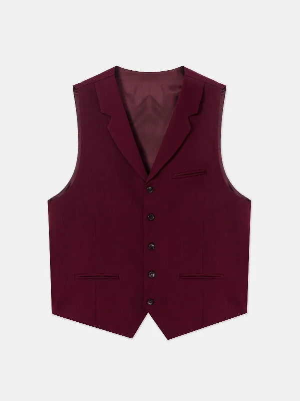 Bordeaux Single Breasted Vest