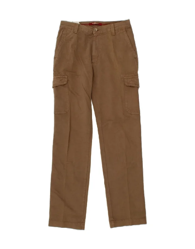 CARRERA Mens Straight Cargo Trousers W33 L34 Brown Cotton