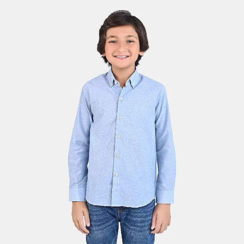 Boys Oxford Formal Shirt - Blue