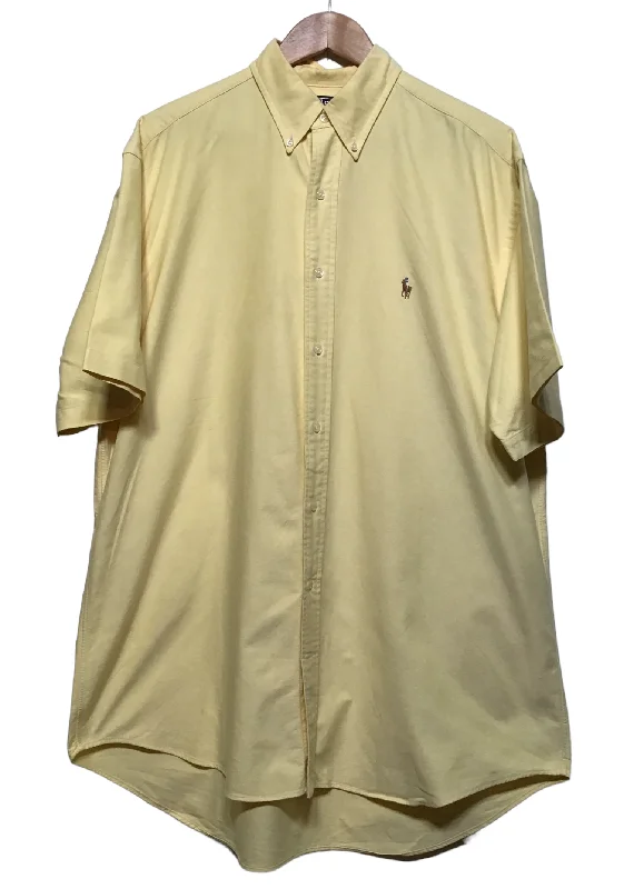 Ralph Lauren Yellow Short Sleeve Shirt (Size L)